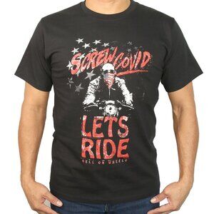 Men Graphic T "Hell on Wheels" Single Barrel